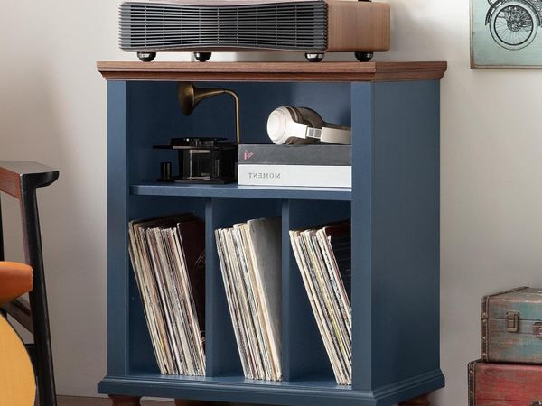 Large Record Player Stand with Vinyl Storage 24" - Main image