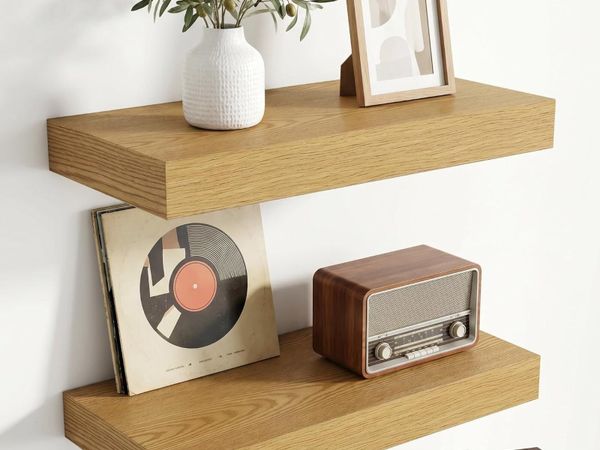 Floating Shelves Oak for Wall with Hidden - Main image