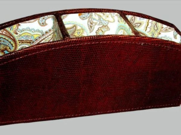 Pristine Vintage Harrods Leather Desk Organiser - Main image