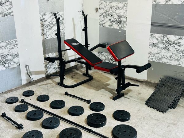 ADJUSTABLE BENCH WEIGHTS BARBELL DUMBBELLS - Main image
