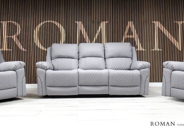 3+1+1 Leather & Fabric Recliner Sofa Sets - Main image