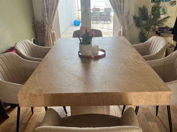 Cream Marble Dining Table - Main image