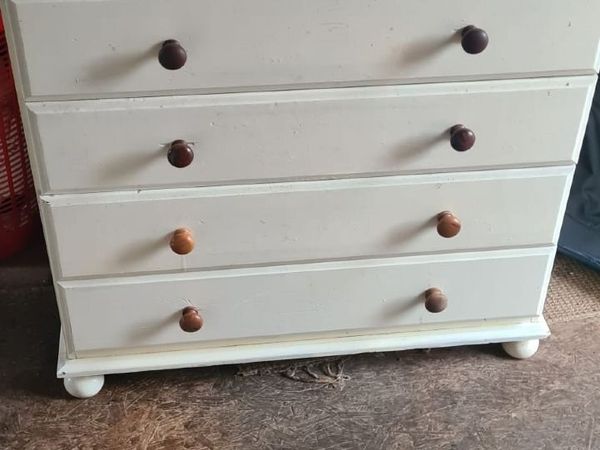 Wooden chest of 5 x drawers upcycled - Main image