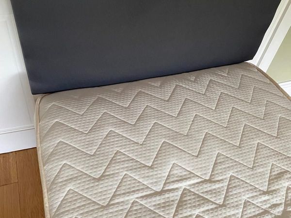 Single bed, mattress, headboard & base drawers - Main image