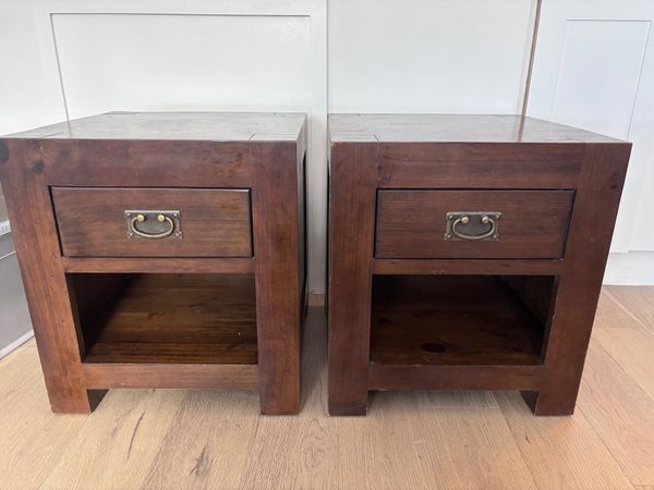 Pair of Solid Wood Bedside or End Tables - Main image