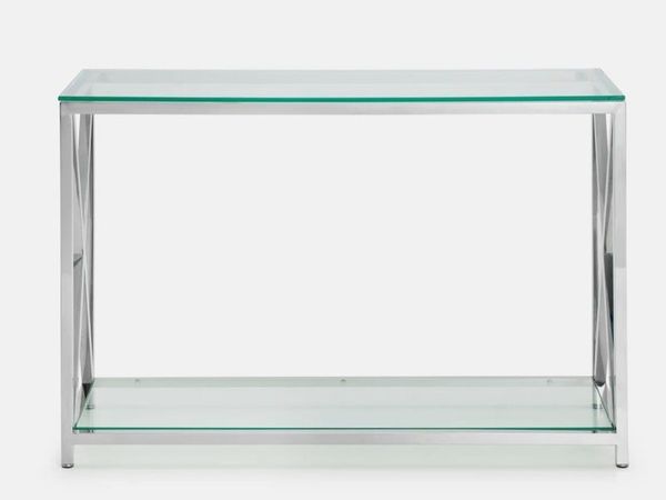 Hall Table - Glass Top Beautiful Console Table - Main image