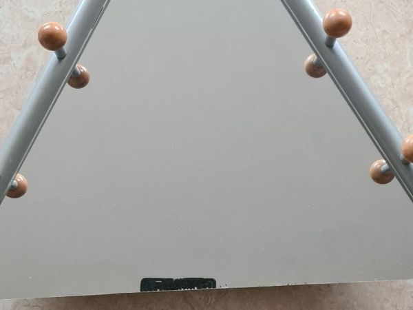Triangular hall mirror with hat hangers on side 60 - Main image