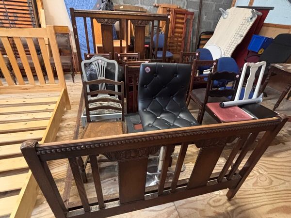 Antique Edwardian 4.6 double bed frame - Main image