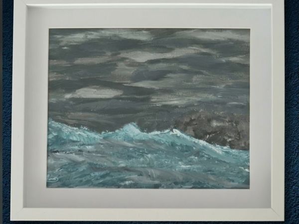 Fine art abstract painting (Fanore beach) - Main image
