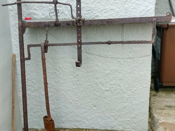 Large antique Chimney fire Crane - Main image