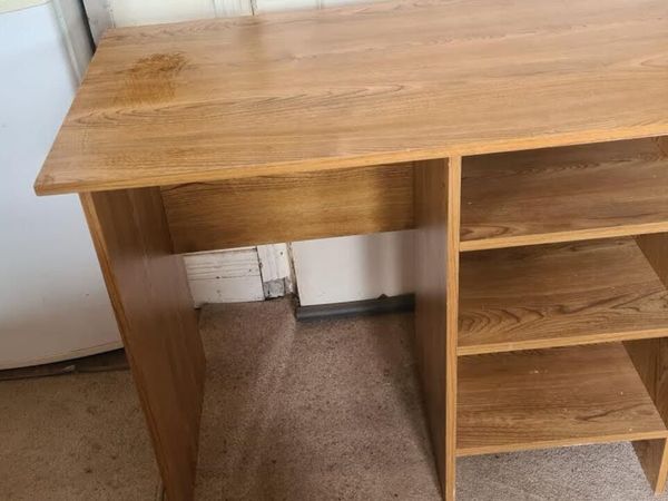 Work Desk with side shelves delivery locally inclu - Main image