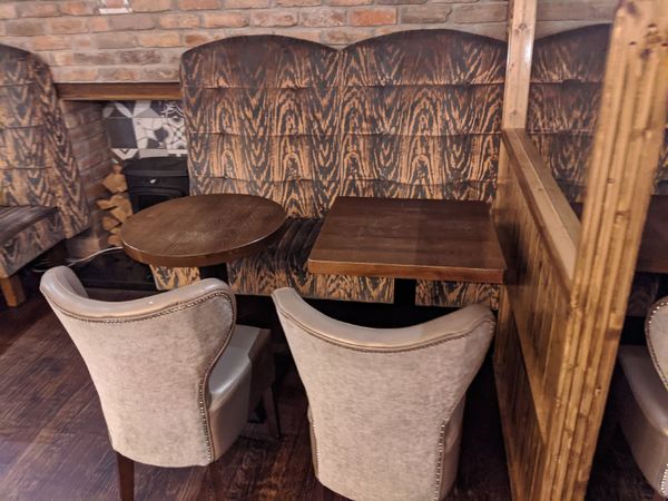 18 Upholstered Restaurant Dining Chairs - Grey - Main image