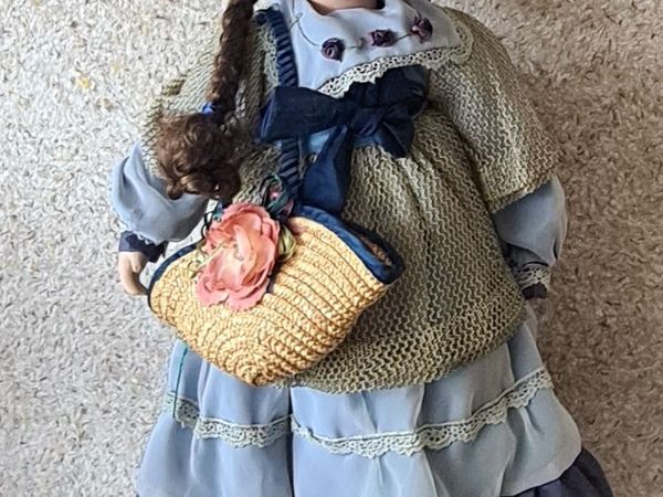 Collectible Porcelain Doll with Original Box - Main image