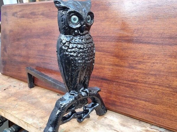 Vintage Owl adirons - Main image