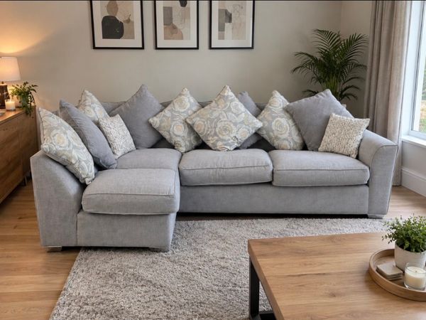 Sofabed Grey corner L shaped sofa /couch bed - Main image