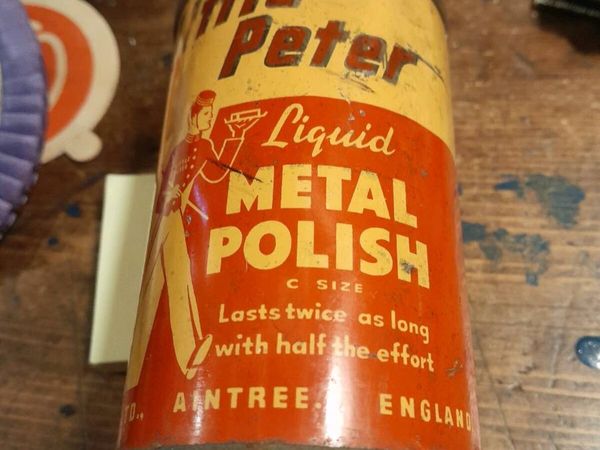 Vintage little peter metal Polish tin - Main image