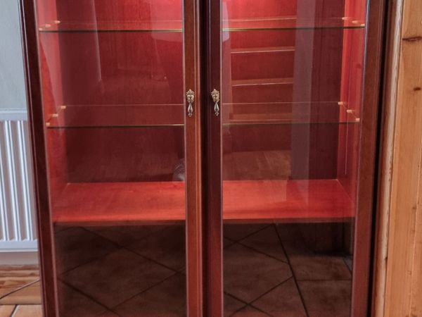 Mahogany hall stand and display cabinet - Main image