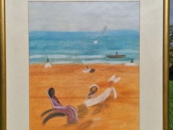 Large painting of a beach by John Gallagher - Main image