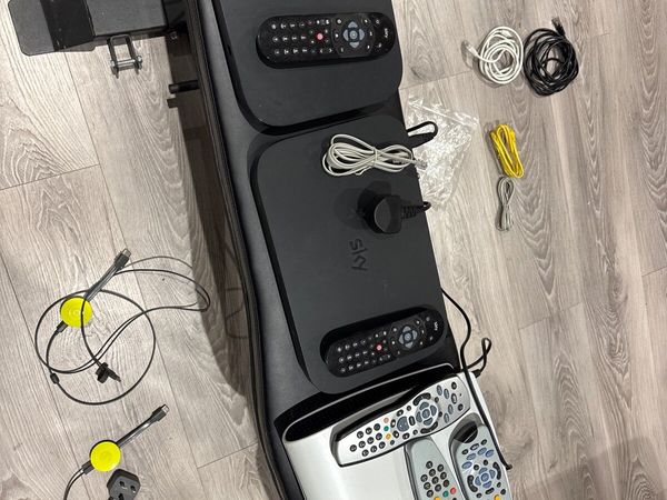 3 Sky Boxes, Remotes & Cables – Job Lot - Main image