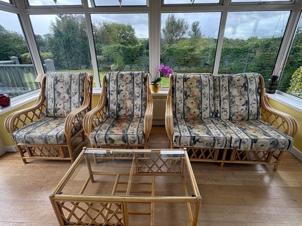 4-Piece Bamboo & Rattan Conservatory Suite - Main image