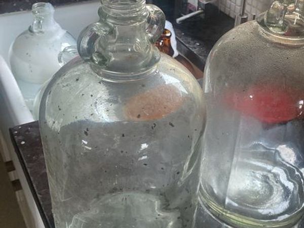 4 Vintage Glass Demijohns - Main image
