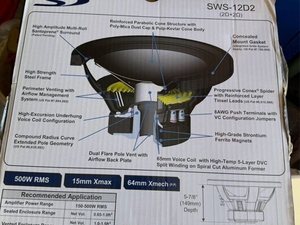 Alpine SWS-12D2 12" Subwoofer New - Main image