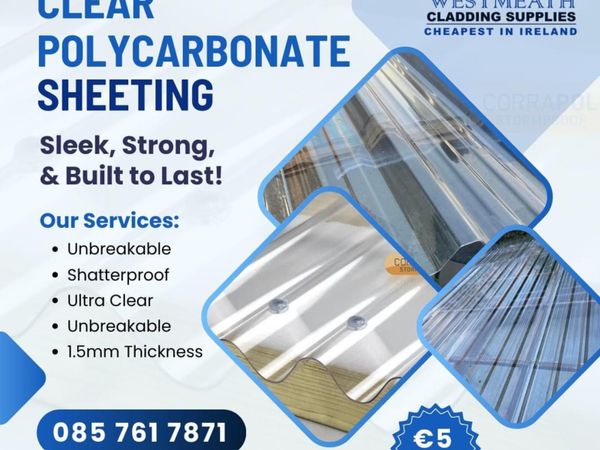 CLEAR POLYCARBONATE UNBREAKABLE SHEETING - Main image