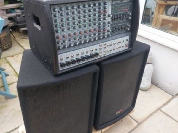 Complete PA System - Inter-M Powered Mixer & Twin - Main image