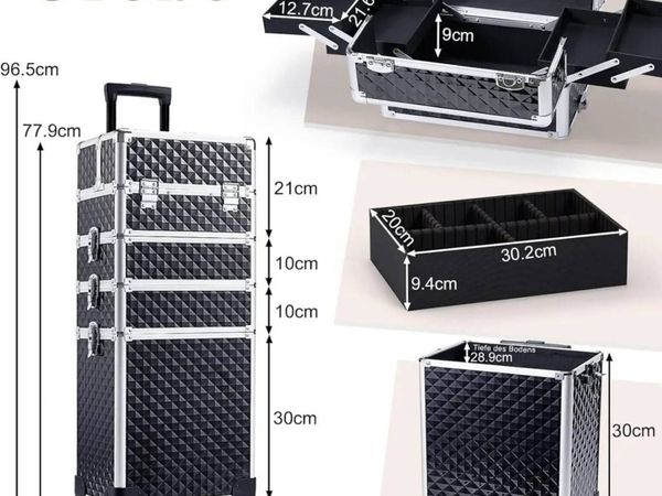 Portable Makeup Trolley Case with Mini Cases - Main image