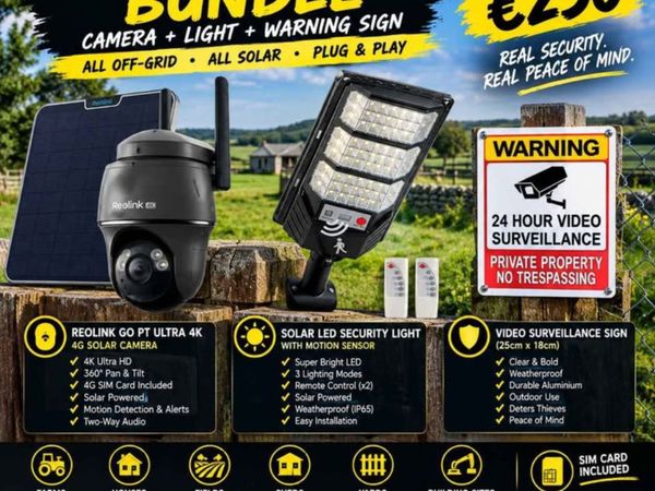 Off-Grid Solar Security Kit | 4K 4G Camera & Light - Main image