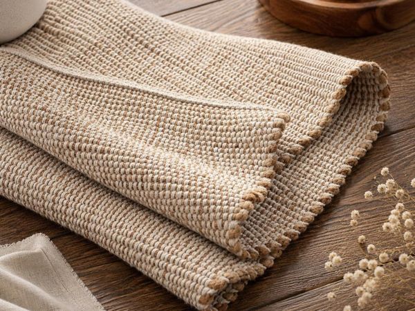 Jute Cotton Area Rug Handcrafted Traditional - Main image