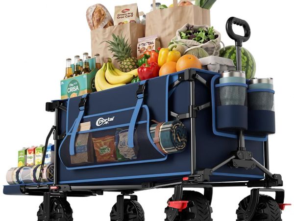 400L Beach Trolley Cart for Sand with Drop-Down - Main image