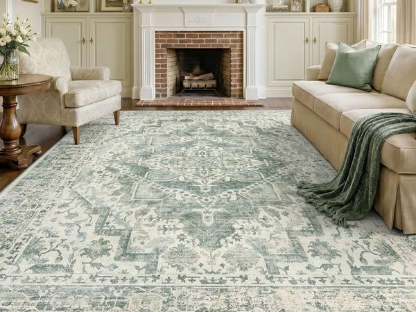 Vintage Washable Rugs Living Room Non Slip - Main image