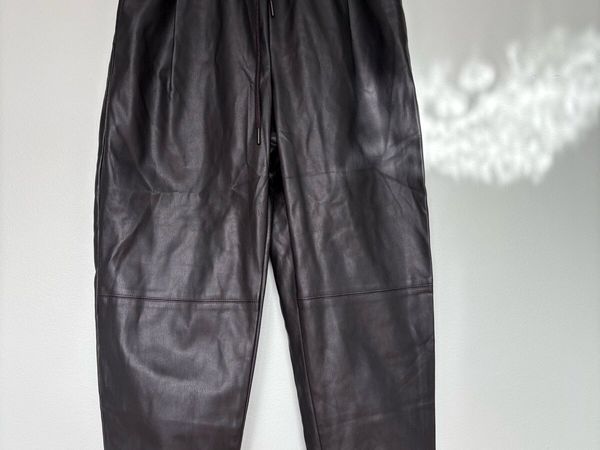 Ladies leather look trousers - Main image
