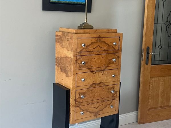 Burr walnut 5 door solid console - Main image