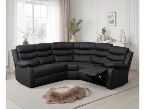 Roma Corner Faux Leather Recliner Sofa / 2 Colours - Main image