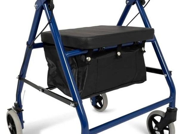 Portable Rollator Walker with Basket and Tray - Main image