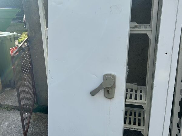 Cold room door with frame and shelving - Main image
