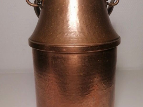 Vintage copper and brass milk churn - Main image