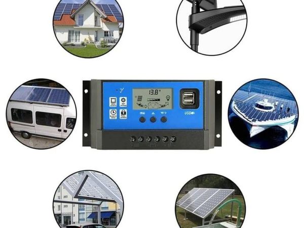 Solar Charge Controller Dual USB LCD Display - Main image
