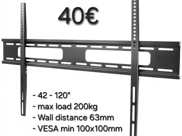 Tv Wall Mount Bracket Flat Fixed  42-120" - Main image