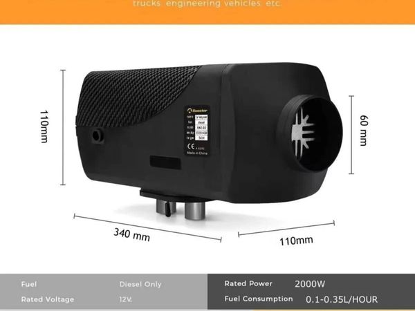 Diesel Air Heater 8KW 12V with Remote Control - Main image