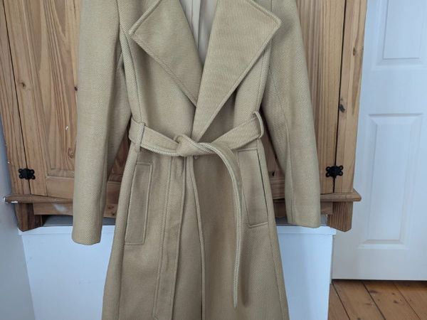 Beige/Camel Tie-belt coat - Main image