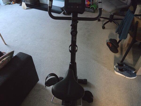 Compact Upright Exercise Bike with LCD Console & Heart Rate Sensors - Main image
