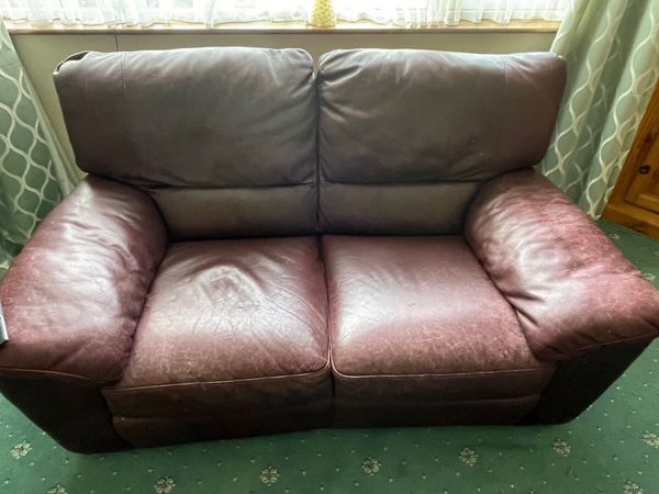 2 seater leather sofa - Main image