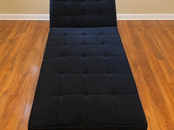 Black velvet couch/bed - Main image