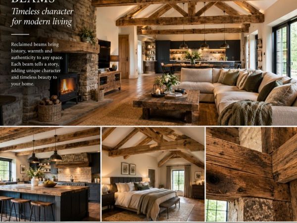 🌳 RECLAIMED BEAMS — MAKE A STATEMENT Bring authen - Main image