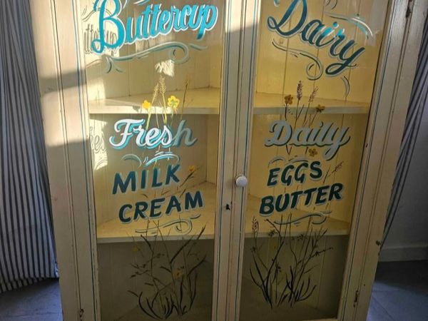 Vintage Wall Cupboard – Hand-Painted Sign-Written - Main image