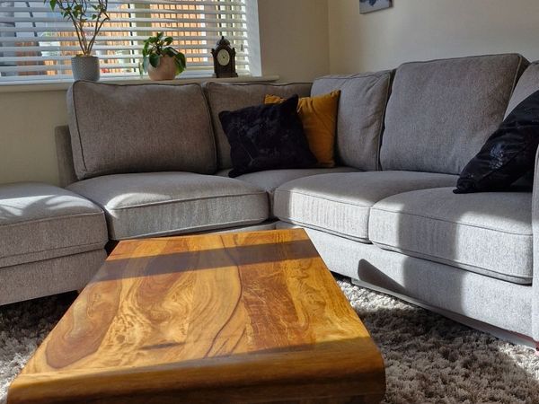 Solid Wood Waterfall / Live-Edge Coffee Table - Main image