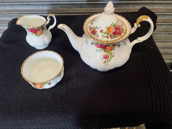 Original Old country rose teapot & jug & bowl - Main image